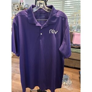 Nike Dri‎ Fit Golf Polo Shirt Mens XL  Purple Embroidered Swoosh Logo